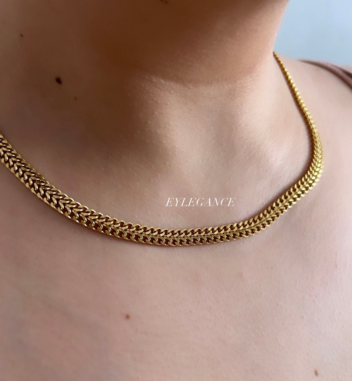Collier Grosse maille Éclat d’or intemporel