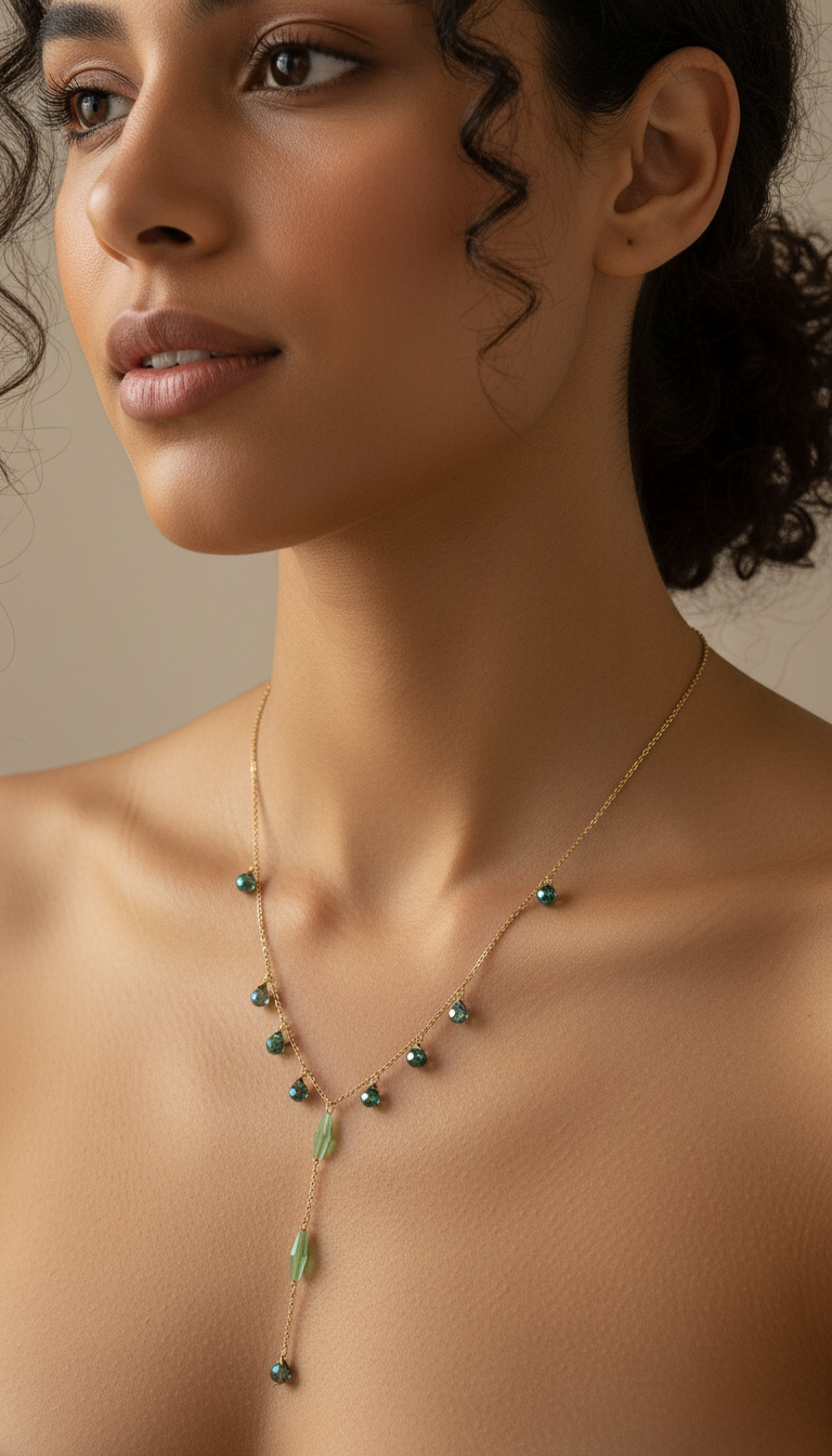 Collier Jade perle verte