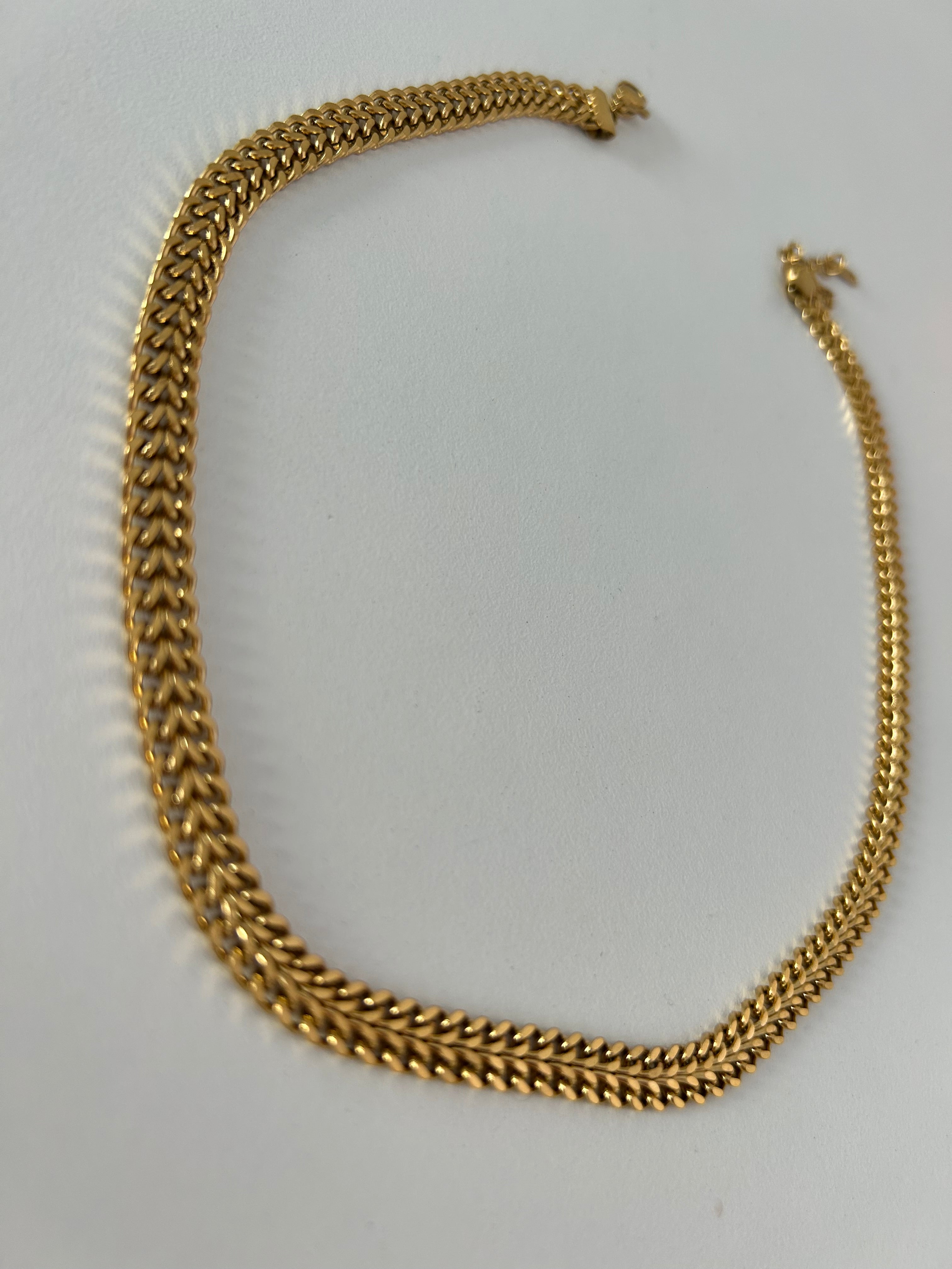 Collier Grosse maille Éclat d’or intemporel